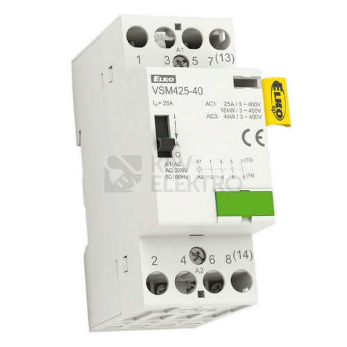 Instalační stykač Elko EP VSM425-22 4x25A 230V s manuálním ovládáním 209970700067