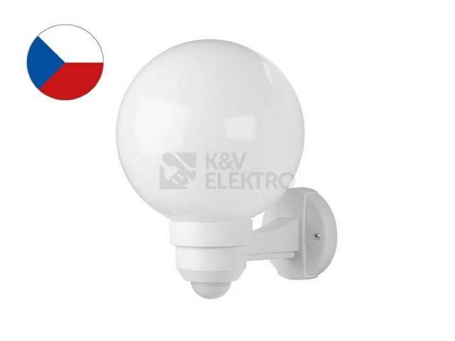 Obrázek produktu Nástěnné svítidlo s čidlem Panlux PARK ZOM-S-20/B mléčná E27 60W 2