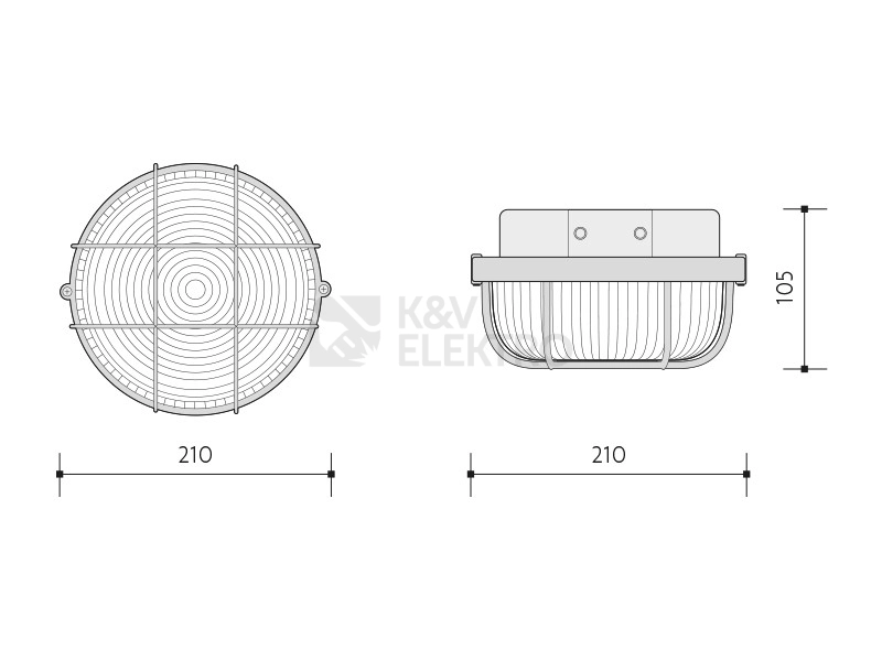 Obrázek produktu Svítidlo Panlux KRUH SKP-100/H 100W E27 hnědá IP44 5
