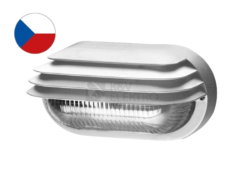 Obrázek produktu Svítidlo Panlux OVAL GRILL SOG-M-40/B 40W E27 bílá IP44 matné sklo 1