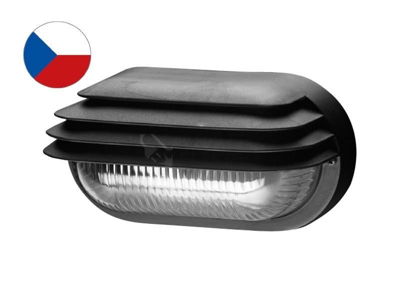 Obrázek produktu Svítidlo Panlux OVAL GRILL SOG-M-40/C 40W E27 černá IP44 matné sklo 1
