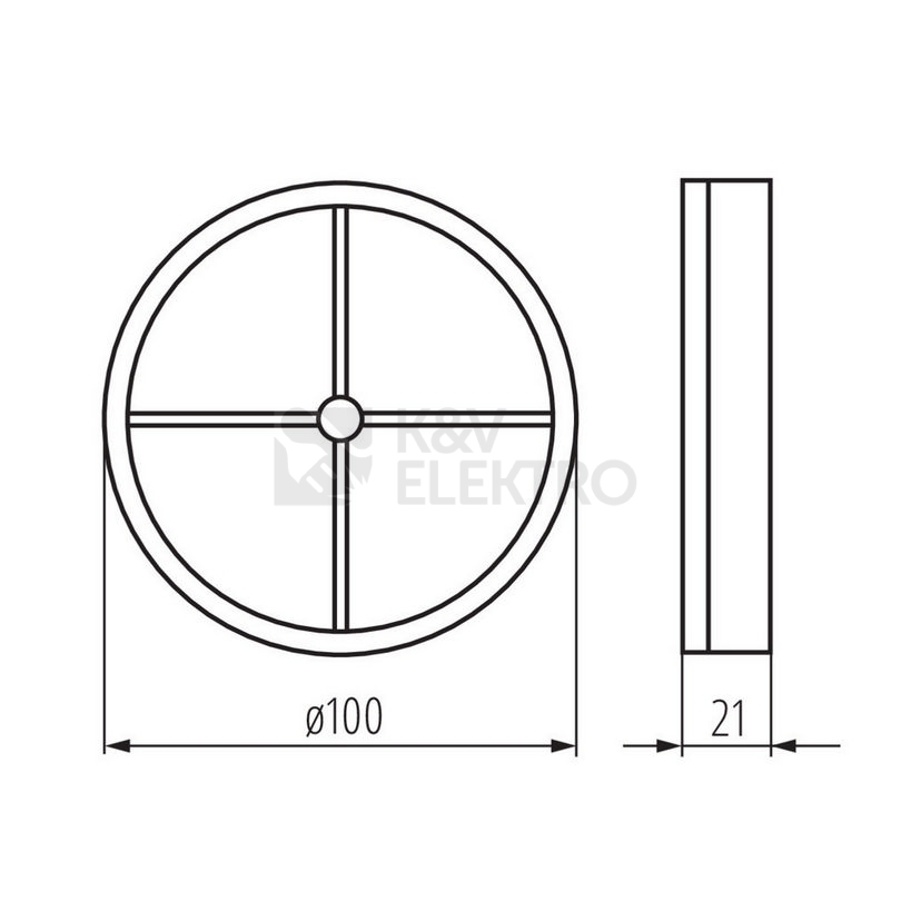 Obrázek produktu Zpětná klapka pro ventilátory průměru 100mm Kanlux WIR ZL100 70961 1