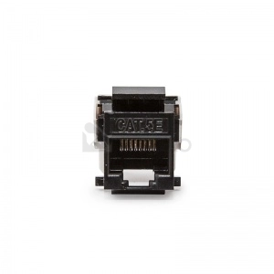 Obrázek produktu Konektor keystone Keline KEJ-C5E-U-BK RJ45 Cat.5e UTP 1208.10 černá pro šikmé nosné masky 5
