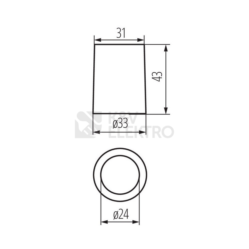 Obrázek produktu Keramická objímka Kanlux HLDR-E14 (CH143-E14) 02170 1