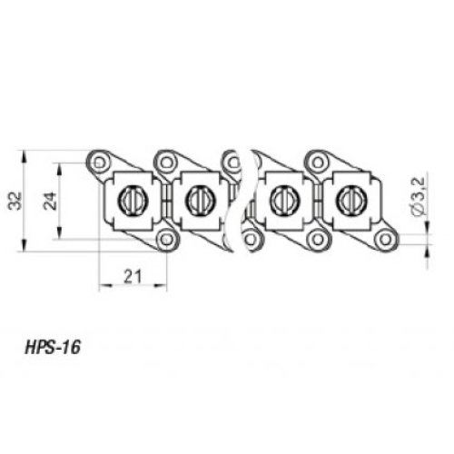 Svorka průchozí izolovaná Elektro Bečov HPS-16 12pólů J441300
