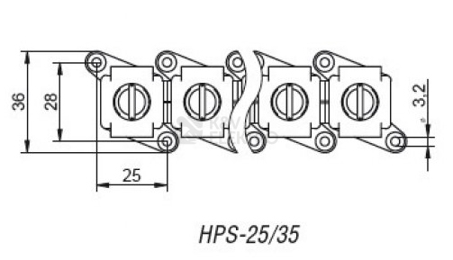 Obrázek produktu Svorka průchozí izolovaná Elektro Bečov HPS-25/35 12pólů J441400 1