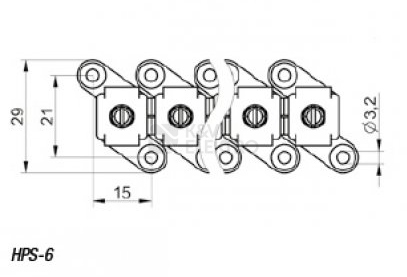 Obrázek produktu Svorka průchozí izolovaná Elektro Bečov HPS-6 12pólů J441100 1