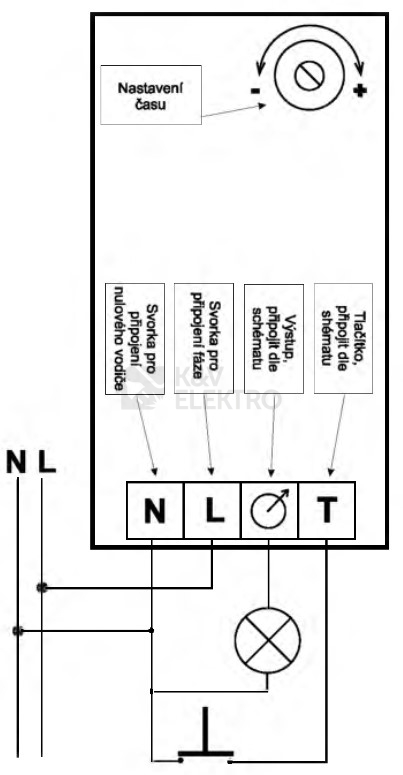 Obrázek produktu  Časový spínač schodišťový automat Elcon UKBN-1 2