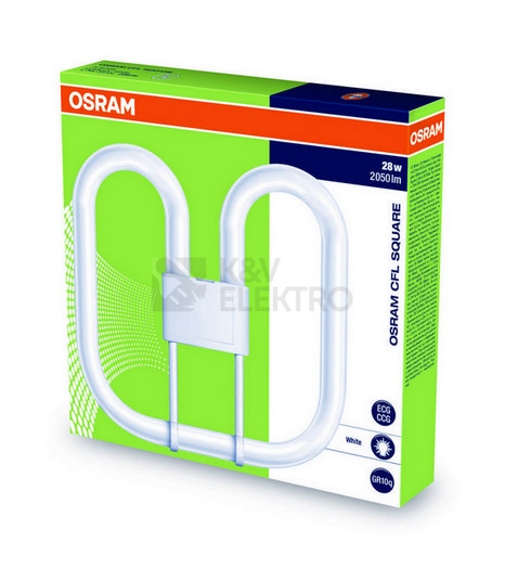 Obrázek produktu Úsporná zářivka OSRAM CFL SQUARE 28W/835/4PIN GR10q motýl, teplá bílá 3500K 1