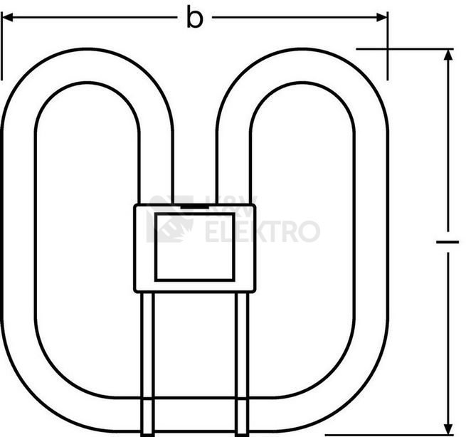 Obrázek produktu Úsporná zářivka OSRAM CFL SQUARE 28W/835/4PIN GR10q motýl, teplá bílá 3500K 2