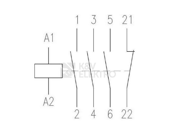 Obrázek produktu Stykač DILM7-01 7A/3kW AC-3 22A AC-1 1V 24V EATON DILM7-01(24VDC) 276600 2