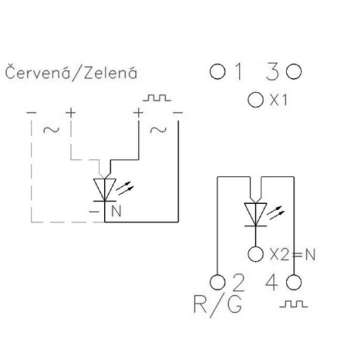 Světelné návěstí červená s blikáním 230V AC/DC EATON Z-BEL/R230 284929 (obrázek 3)