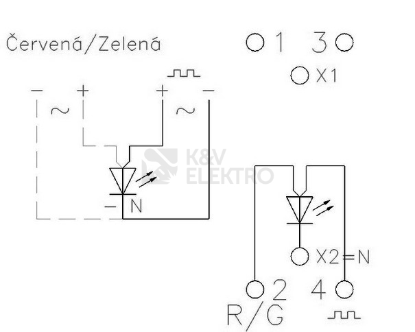 Obrázek produktu Světelné návěstí červená s blikáním 230V AC/DC EATON Z-BEL/R230 284929 2