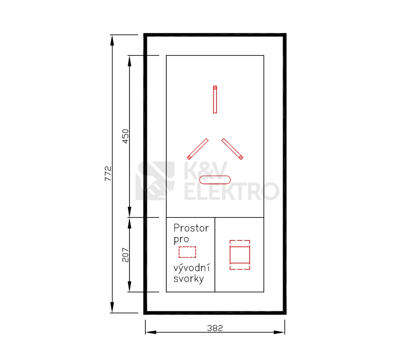 Obrázek produktu  Elektroměrový rozvaděč RE10U/Z-KV B25/3 zapuštěný bílý pro PRE 2