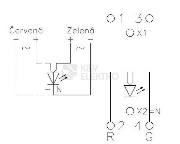 Obrázek produktu Světelné návěstí červená/zelená 230V AC/DC EATON Z-UEL230 284923 2