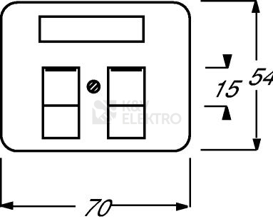 Obrázek produktu ABB Alpha exclusive kryt datové zásuvky alabastrová 1710-0-2710 (1800-24G) 2CKA001710A2710 1