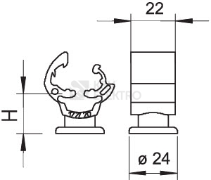 Obrázek produktu Podpěra vedení OBO 177/20 M8 výška=20mm 5207444 1