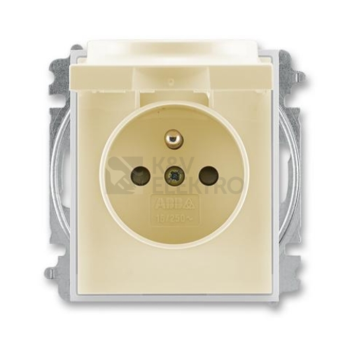 ABB Element zásuvka slonová kost/ledová bílá 5519E-A02397 21 s víčkem