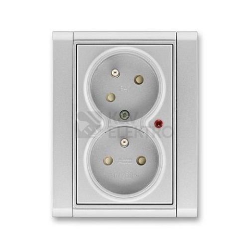 ABB Element,Time dvojzásuvka s optickou signalizací titanová 5593F-C02357 08