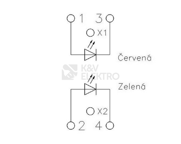 Obrázek produktu Signálka červená+zelená LED EATON Z-DLD/2/230 /284925/ 2