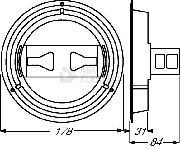 Obrázek produktu ABB kroužek pro reproduktor 8200-0-0016 (8229/2) 2CKA008200A0016 1