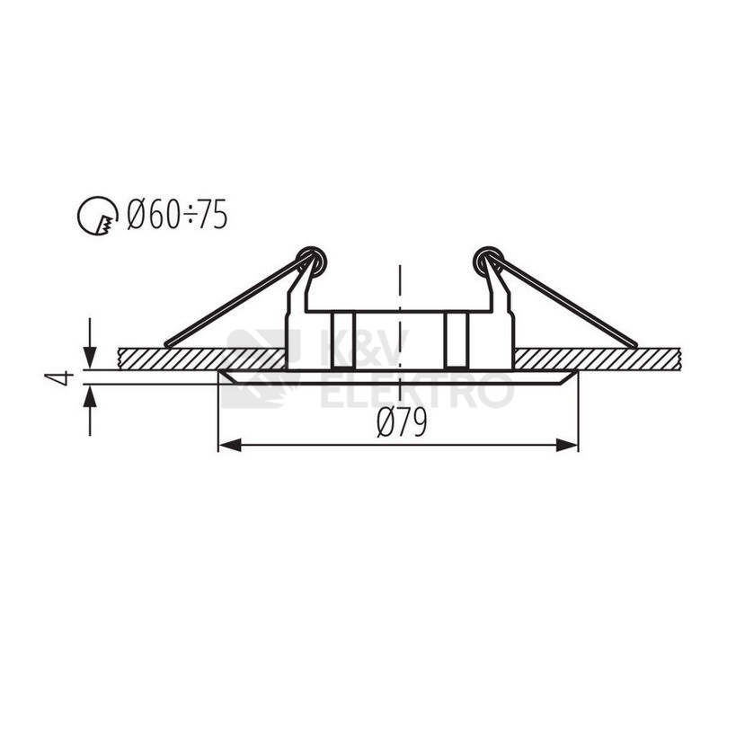 Obrázek produktu Podhledové svítidlo Kanlux VIDI CTC-5514-C/M matný chrom 02793 1