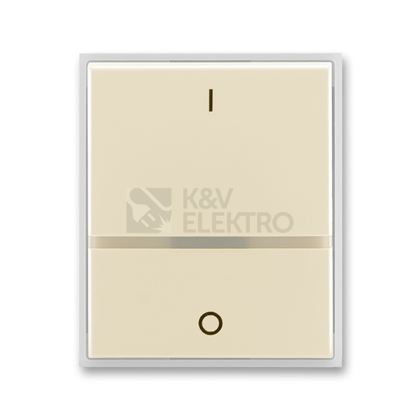 Obrázek produktu ABB Element,Time kryt vypínače s průzorem a potiskem slonová kost/ledová bílá 3558E-A00655 21 0
