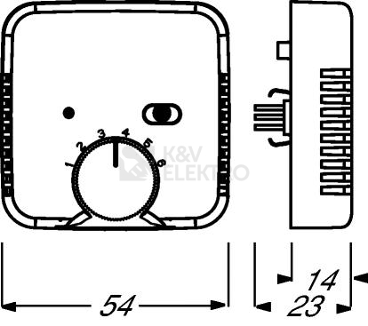 Obrázek produktu  ABB prostorový termostat 1032-0-0484 (1095 U) 2CKA001032A0484 2