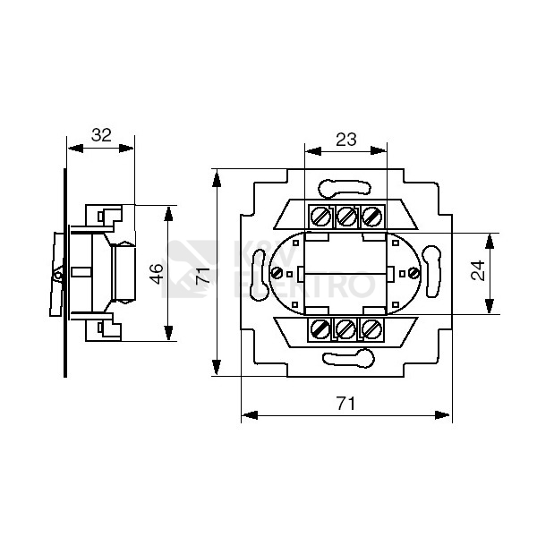 Obrázek produktu  ABB spínač 16A 1011-0-0816 CZ (2000/3 US) sporáková kombinace 2