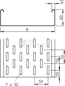 Obrázek produktu Kabelový žlab se spojovací sadou 60x200mm OBO SKS 620 FS 6056202 (3m) 1