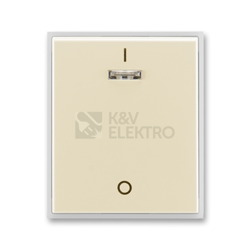 ABB Element,Time kryt vypínače s potiskem a průzorem slonová kost/ledová bílá 3558E-A00933 21