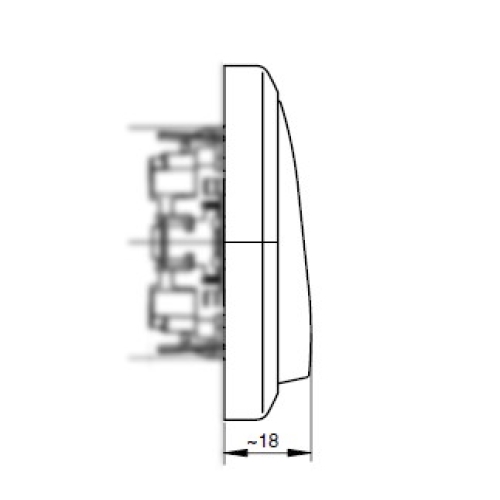 ABB Tango kryt vypínače černá 3558A-A00933 N s průzorem