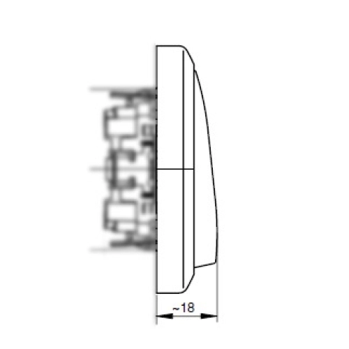 ABB Tango kryt vypínače béžová 3558A-A00933 D s průzorem