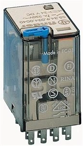Obrázek produktu Spínací relé paticové Finder 4P (čtyřřadé) 7A 24VDC 55.34.9.024.00.40 0