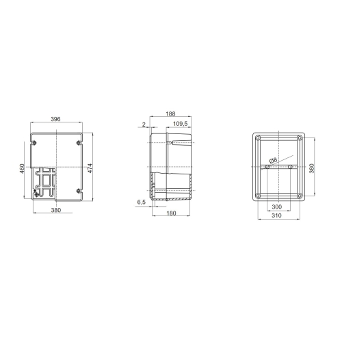 Rozvodná krabice GEWISS GW44421 460x380x180mm IP56 na omítku