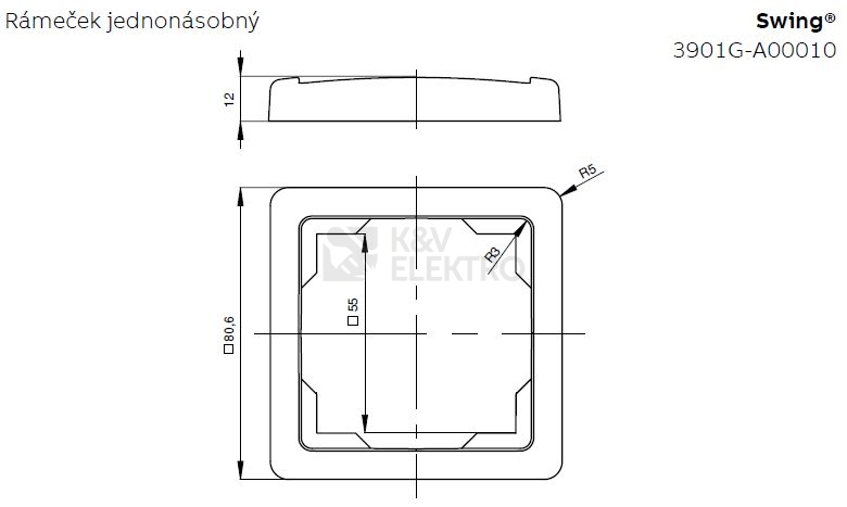 Obrázek produktu ABB Swing rámeček krémová 3901G-A00010 C1 1