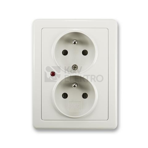 ABB Swing zásuvka dvojnásobná, s ochranou před přepětím světle šedá 5592G-C02349 S1