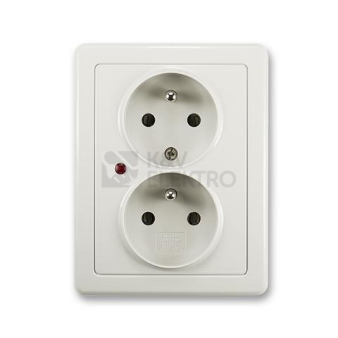 Obrázek produktu ABB Swing zásuvka dvojnásobná, s ochranou před přepětím světle šedá 5592G-C02349 S1 0
