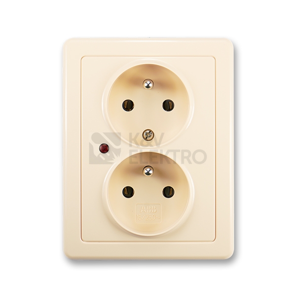 Obrázek produktu ABB Swing dvojzásuvka s přepěťovou ochranou krémová 5592G-C02349 C1 0