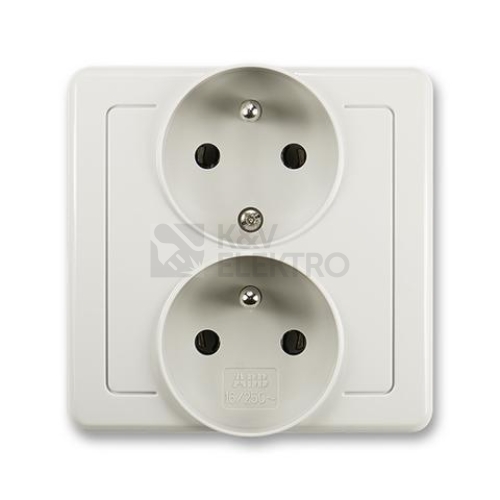 ABB Swing dvojzásuvka světle šedá 5512G-C02249 S1 polozapuštěná
