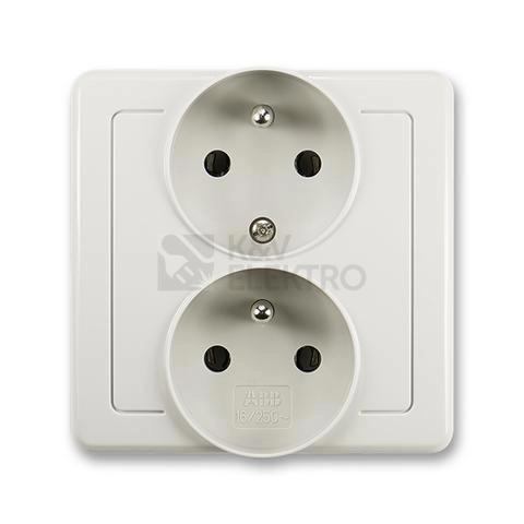 Obrázek produktu ABB Swing dvojzásuvka světle šedá 5512G-C02249 S1 polozapuštěná 0