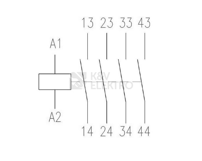 Obrázek produktu EATON STYKAC DILA-40(230V50HZ,240V60HZ) 4A 4Z 2