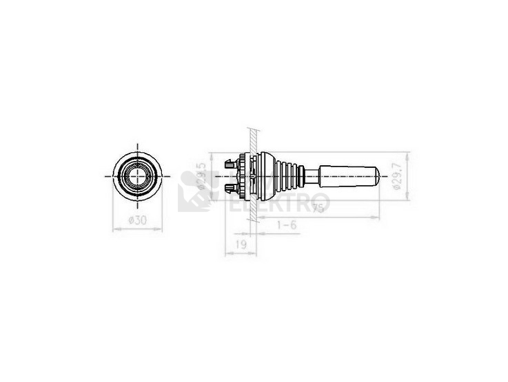 Obrázek produktu JOYSTICK 4 POLOHOVY M22-WRJ4 1