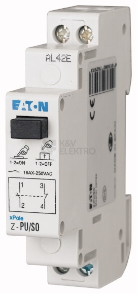 Obrázek produktu Modulové tlačítko EATON Z-PU/SO 1NO+1NC 16A 276293 0