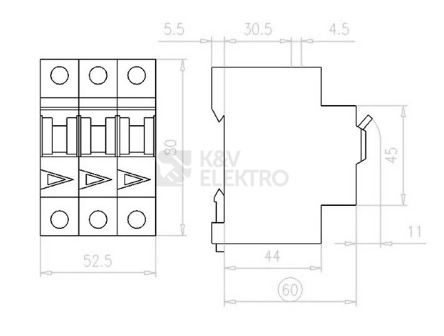 Obrázek produktu Instalační vypínač EATON ZP-A63/3 3P 63A 284908 1