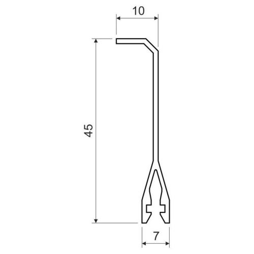 Přepážka parapetního kanálu KOPOS PEKE 60 -C 2m bílá