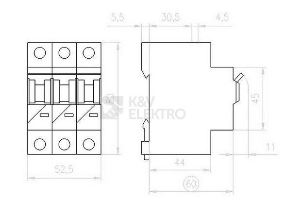 Obrázek produktu Jistič EATON PL6-C20/3 20A 286602 1