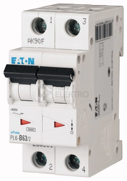Obrázek produktu Jistič EATON PL6-C63/2 63A 286573 0