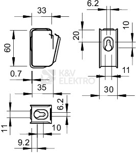 Obrázek produktu Držák svazkový OBO GRIP 2031 M 15 FS kovový 2207028 1