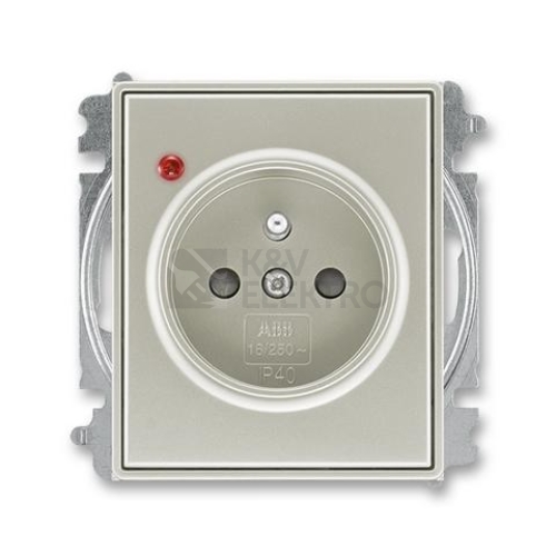 ABB Time, Time Arbo zásuvka starostříbrná 5599E-A02357 32 s přepěťovou ochranou